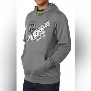 3/25$ (Mix&Match) Los Angeles Kings Hoodie Reebok Center Ice NHL, Size L, Grey